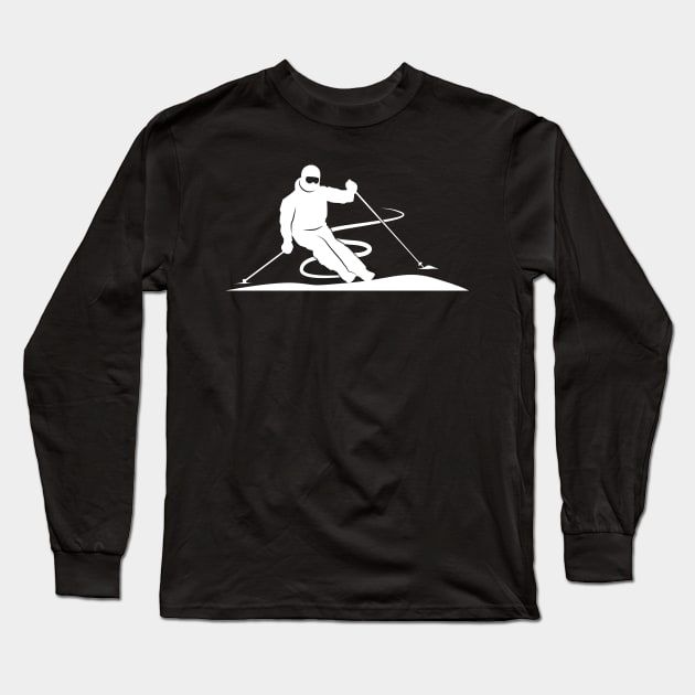 Ski Resort Fun Winter Sports Player Skiing Aspen Colorado Long Sleeve T-Shirt by c1337s